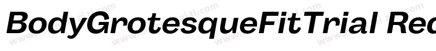 BodyGrotesqueFitTrial Reqular字体转换